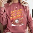 Just A Boy Who Loves Baseball Player Kids Comfort Colors Sweatshirt Orchid Just A Boy Who Loves Baseball Player Kids Comfort Colors Sweatshirt Orchid