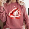 Kid Drip Ice Cream Baseball Heart Catcher Valentines Day Boy Comfort Colors Sweatshirt Orchid Kid Drip Ice Cream Baseball Heart Catcher Valentines Day Boy Comfort Colors Sweatshirt Orchid