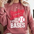Kids Stealing Hearts Cute Baseball Boys Comfort Colors Sweatshirt Orchid Kids Stealing Hearts Cute Baseball Boys Comfort Colors Sweatshirt Orchid