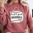 Loud & Proud Baseball Mom Women Comfort Colors Sweatshirt Orchid Loud & Proud Baseball Mom Women Comfort Colors Sweatshirt Orchid