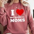I Love Hot Baseball Moms I Heart Baseball Moms Comfort Colors Sweatshirt Orchid I Love Hot Baseball Moms I Heart Baseball Moms Comfort Colors Sweatshirt Orchid