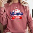 Mama Rookie Of Year 1st Birthday Baseball Theme Matching Comfort Colors Sweatshirt Orchid