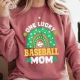 One Lucky Baseball Mom St Patricks Day Rainbow Mother Mama Comfort Colors Sweatshirt Orchid One Lucky Baseball Mom St Patricks Day Rainbow Mother Mama Comfort Colors Sweatshirt Orchid