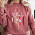 Patriotic Baseball Catcher American Flag Sports Tee Comfort Colors Sweatshirt Orchid Patriotic Baseball Catcher American Flag Sports Tee Comfort Colors Sweatshirt Orchid
