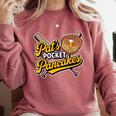 Pat's Pocket Pancakes Baseball Glove Stack Syrup Comfort Colors Sweatshirt Orchid Pat's Pocket Pancakes Baseball Glove Stack Syrup Comfort Colors Sweatshirt Orchid
