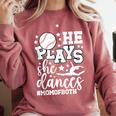 He Plays She Dances Mom Of Both Dancing And Baseball Mom Comfort Colors Sweatshirt Orchid He Plays She Dances Mom Of Both Dancing And Baseball Mom Comfort Colors Sweatshirt Orchid