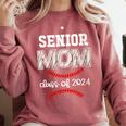 Proud Senior Baseball Mom Class Of 2024 Highschool Baseball Comfort Colors Sweatshirt Orchid
