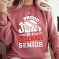 Proud Sister Of A Baseball Senior Class Of 2026 Graduation Comfort Colors Sweatshirt Orchid
