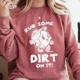 Rub Some Dirt On It Cute Girls Retro Baseball Mom Softball Comfort Colors Sweatshirt Orchid