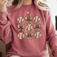 Soccer Bow Game Day Baseball Coquette Bow Women Girls Comfort Colors Sweatshirt Orchid Soccer Bow Game Day Baseball Coquette Bow Women Girls Comfort Colors Sweatshirt Orchid