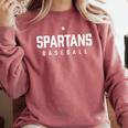 Spartans Baseball Inspired Comfort Colors Sweatshirt Orchid Spartans Baseball Inspired Comfort Colors Sweatshirt Orchid