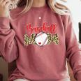Sport Mom Leopard Mother's Day Baseball Mommy Mama Comfort Colors Sweatshirt Orchid Sport Mom Leopard Mother's Day Baseball Mommy Mama Comfort Colors Sweatshirt Orchid