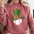 St Patricks Day Shamrock Baseball Saint Paddy's Kids Boys Comfort Colors Sweatshirt Orchid