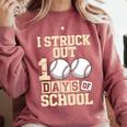 I Struck Out 100 Days Of School Baseball Fan Students Batter Premium Tri-Blend Comfort Colors Sweatshirt Orchid I Struck Out 100 Days Of School Baseball Fan Students Batter Premium Tri-Blend Comfort Colors Sweatshirt Orchid