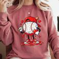 Valentine Baseball Drip Ice Cream Youth Boys Couples Comfort Colors Sweatshirt Orchid