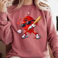 Valentine Baseball Heart Sports Love Valentines Day Boys Comfort Colors Sweatshirt Orchid