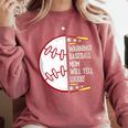 Warning Baseball Mom Will Yell Loudly Comfort Colors Sweatshirt Orchid