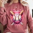 Women's Valentines Day Baseball Boys Ice Cream Drip Heart Youth Kids Comfort Colors Sweatshirt Orchid Women's Valentines Day Baseball Boys Ice Cream Drip Heart Youth Kids Comfort Colors Sweatshirt Orchid