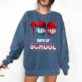 100 Days Of School Dripping Baseball 100th Day Teacher Boy Comfort Colors Sweatshirt Blue Jean