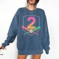 2nd Birthday Baseball Bat Ice-Cream Drip 2yrs Old Boys Kids Comfort Colors Sweatshirt Blue Jean 2nd Birthday Baseball Bat Ice-Cream Drip 2yrs Old Boys Kids Comfort Colors Sweatshirt Blue Jean