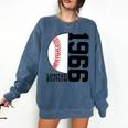 60th Birthday Baseball Limited Edition 1966 Comfort Colors Sweatshirt Blue Jean