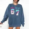 6th Birthday Now I'm 6 Next Year I'Ll Be 7 Baseball Drip 67 Comfort Colors Sweatshirt Blue Jean