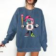 8th Birthday Baseball Ice-Cream Drip 8 Years Old Boys Girls Comfort Colors Sweatshirt Blue Jean 8th Birthday Baseball Ice-Cream Drip 8 Years Old Boys Girls Comfort Colors Sweatshirt Blue Jean
