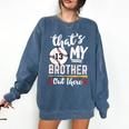 Baseball Jersey Number 13 That's My Brother Out There Comfort Colors Sweatshirt Blue Jean Baseball Jersey Number 13 That's My Brother Out There Comfort Colors Sweatshirt Blue Jean