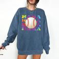 Baseball Mama Sport Women Proud Baseball Mom Comfort Colors Sweatshirt Blue Jean Baseball Mama Sport Women Proud Baseball Mom Comfort Colors Sweatshirt Blue Jean