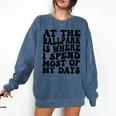 Baseball Mom Good For Baseball Boys Kids Men Women Comfort Colors Sweatshirt Blue Jean