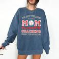 Baseball Mom I'm Not Yelling Support Cheerleading Comfort Colors Sweatshirt Blue Jean
