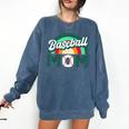 Baseball Mom Rainbow Game Day Comfort Colors Sweatshirt Blue Jean Baseball Mom Rainbow Game Day Comfort Colors Sweatshirt Blue Jean