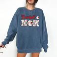 Baseball Mom Sports Comfort Colors Sweatshirt Blue Jean Baseball Mom Sports Comfort Colors Sweatshirt Blue Jean