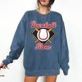 Baseball Mom T-Ball Mom Little League Mom Apparel Comfort Colors Sweatshirt Blue Jean
