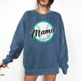 Cute Mama Script Font On Baseball Mom Comfort Colors Sweatshirt Blue Jean Cute Mama Script Font On Baseball Mom Comfort Colors Sweatshirt Blue Jean