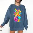 Dabbing Banana 67 Drip Baseball Drip Six Seven Joke Premium Tri-Blend Comfort Colors Sweatshirt Blue Jean
