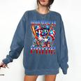 Dominican Puerto Rican Pride Baseball Flag Unity Comfort Colors Sweatshirt Blue Jean