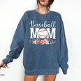 Floral Baseball Mom Mother's Day Cute Baseball Mama Mommy Comfort Colors Sweatshirt Blue Jean Floral Baseball Mom Mother's Day Cute Baseball Mama Mommy Comfort Colors Sweatshirt Blue Jean