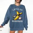 Lets Go Bananas Baseball Retro Sports Boys Kids Men Youth Premium Tri-Blend Comfort Colors Sweatshirt Blue Jean Lets Go Bananas Baseball Retro Sports Boys Kids Men Youth Premium Tri-Blend Comfort Colors Sweatshirt Blue Jean