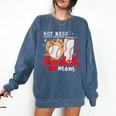 Hot Mess Always Stressed Baseball Mom Comfort Colors Sweatshirt Blue Jean