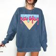 Ice Cream Baseball Cone Dripping Sprinkles Kids Boys Summer Premium Tri-Blend Comfort Colors Sweatshirt Blue Jean