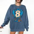 Ice Cream Baseball Glove 8th Birthday Edition Comfort Colors Sweatshirt Blue Jean Ice Cream Baseball Glove 8th Birthday Edition Comfort Colors Sweatshirt Blue Jean