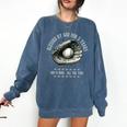 Kids Blessed By God For 5 Years Old Baseball 5th Birthday Comfort Colors Sweatshirt Blue Jean