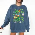 Leprechaun Playing Baseball Happy St Patricks Day Men Boys Comfort Colors Sweatshirt Blue Jean Leprechaun Playing Baseball Happy St Patricks Day Men Boys Comfort Colors Sweatshirt Blue Jean
