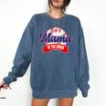 Mama Rookie Of Year 1st Birthday Baseball Theme Matching Comfort Colors Sweatshirt Blue Jean