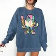 Melted Ice-Cream Baseball Mascot Pastel Pop Comfort Colors Sweatshirt Blue Jean Melted Ice-Cream Baseball Mascot Pastel Pop Comfort Colors Sweatshirt Blue Jean