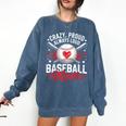 Proud Baseball Mom For Women Mom Baseball Mama Comfort Colors Sweatshirt Blue Jean