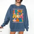 Retro Groovy In My Baseball Mom Era Happy Women Premium Comfort Colors Sweatshirt Blue Jean Retro Groovy In My Baseball Mom Era Happy Women Premium Comfort Colors Sweatshirt Blue Jean