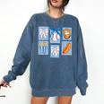Stamps Coquette Bow Baseball Kids Youth Girls Baseball Mom Comfort Colors Sweatshirt Blue Jean Stamps Coquette Bow Baseball Kids Youth Girls Baseball Mom Comfort Colors Sweatshirt Blue Jean