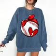 Womens Custom Baseball Mom Number 7 Heart For Mom Mommy Comfort Colors Sweatshirt Blue Jean Womens Custom Baseball Mom Number 7 Heart For Mom Mommy Comfort Colors Sweatshirt Blue Jean